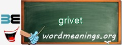 WordMeaning blackboard for grivet